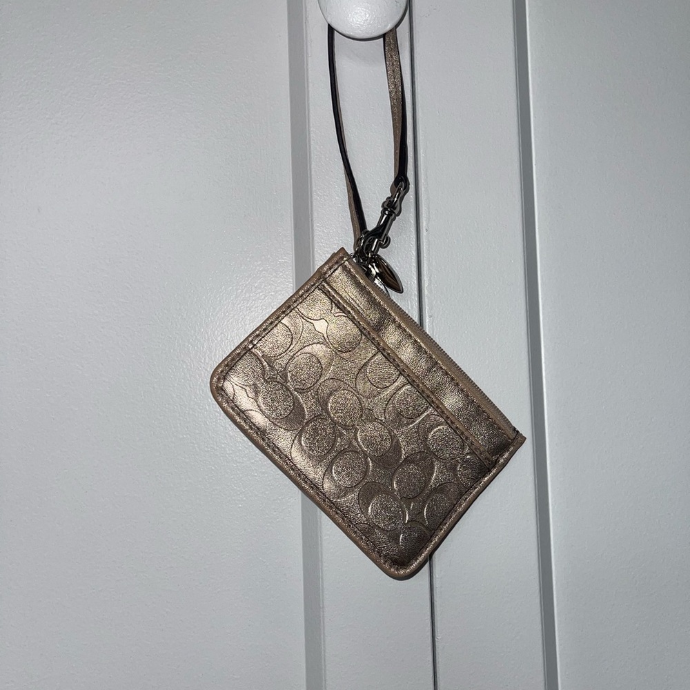 Gold Coach Wristlet
